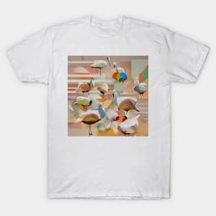 Colorful Bird Abstract T-Shirt